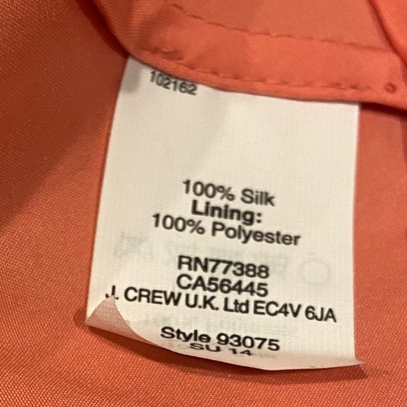 JCrew Silk Sheer Chiffon Heidi Gown- Pastel Coral Formal Bridesmaid Dress-size 2 - Picture 14 of 15